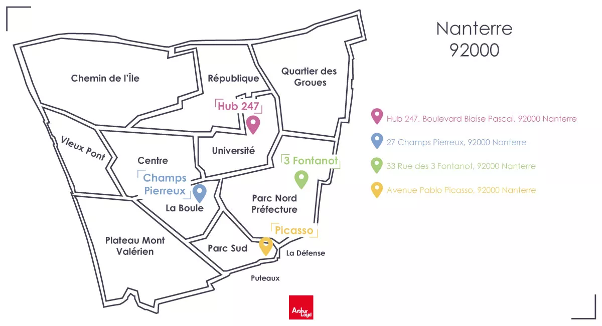 Carte de Nanterre